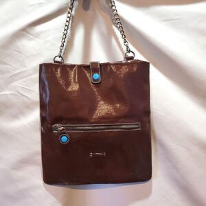 Urban Junket Brown EcoFriendly Chain Purse Or Clutch, NWOT